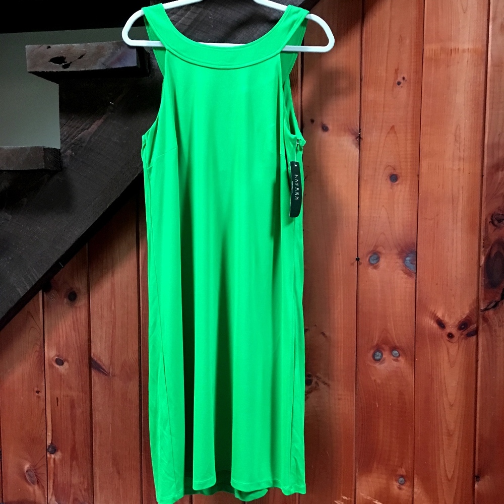 Ralph Lauren Bright Fern Sleeveless Dress - NWT